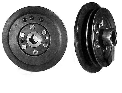 CHEV 235 1953-54  RIVETED 3/8" PULLEY W/ CRANK STARTER